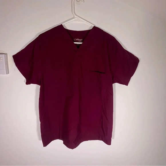 All Heart Unisex V-Neck Scrub Top size Small - Picture 1 of 6
